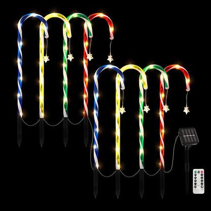 Jingle Jollys Occasions > Christmas > Outdoor Decorations & Lights Jingle Jollys 8 PCS Christmas Lights Path Ground Light Garden Decorations 72 LED