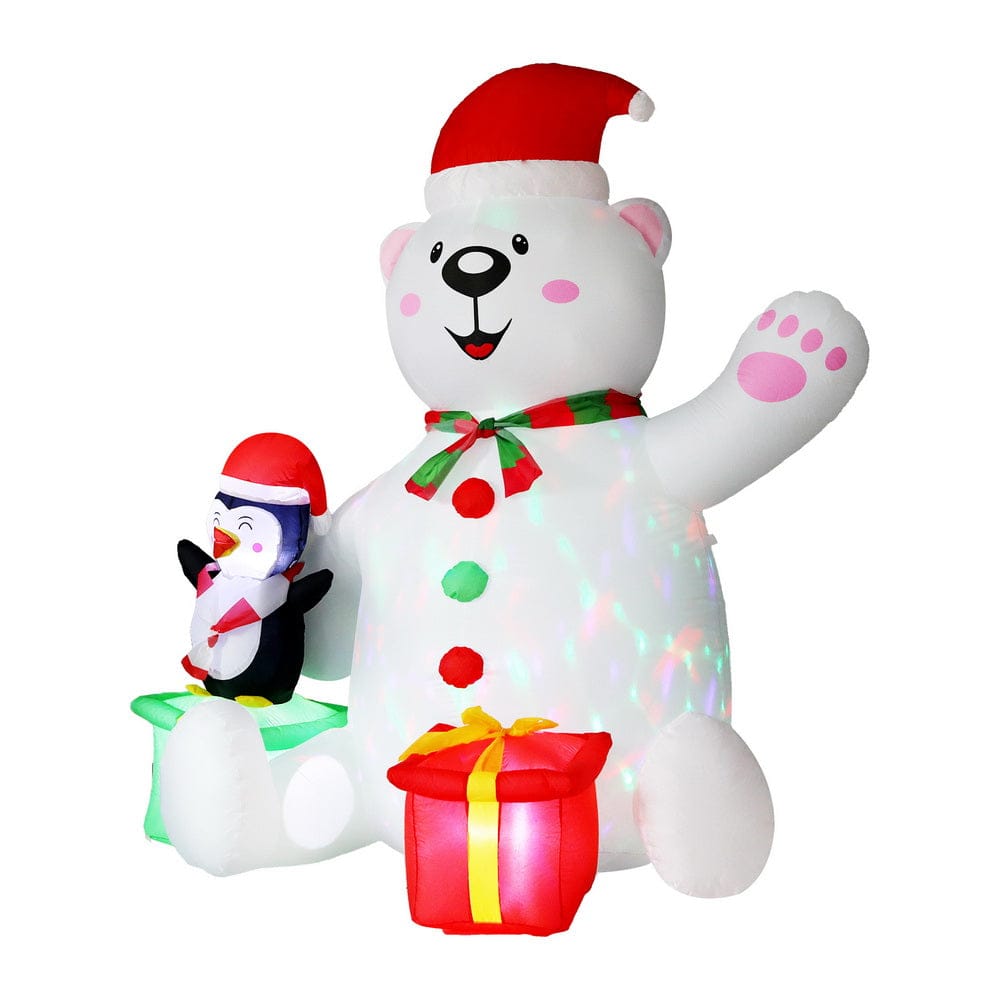Jingle Jollys Occasions > Christmas > Outdoor Decorations & Lights Jingle Jollys Christmas Inflatable Bear 1.8M Height LED Outdoor Decorations Illuminated