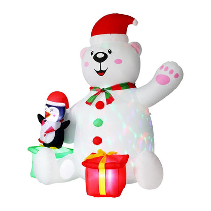 Jingle Jollys Occasions > Christmas > Outdoor Decorations & Lights Jingle Jollys Christmas Inflatable Bear 1.8M Height LED Outdoor Decorations Illuminated