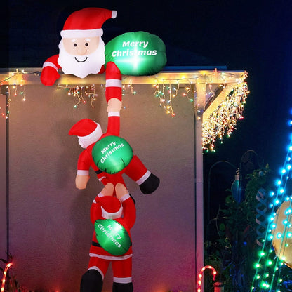 Jingle Jollys Occasions > Christmas > Outdoor Decorations & Lights Jingle Jollys Christmas Inflatable Climbing Santa 2.5M Height LED Decorations Illuminated