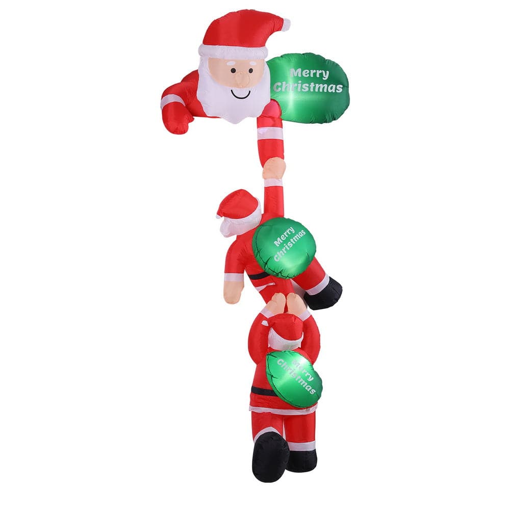 Jingle Jollys Occasions > Christmas > Outdoor Decorations & Lights Jingle Jollys Christmas Inflatable Climbing Santa 2.5M Height LED Decorations Illuminated