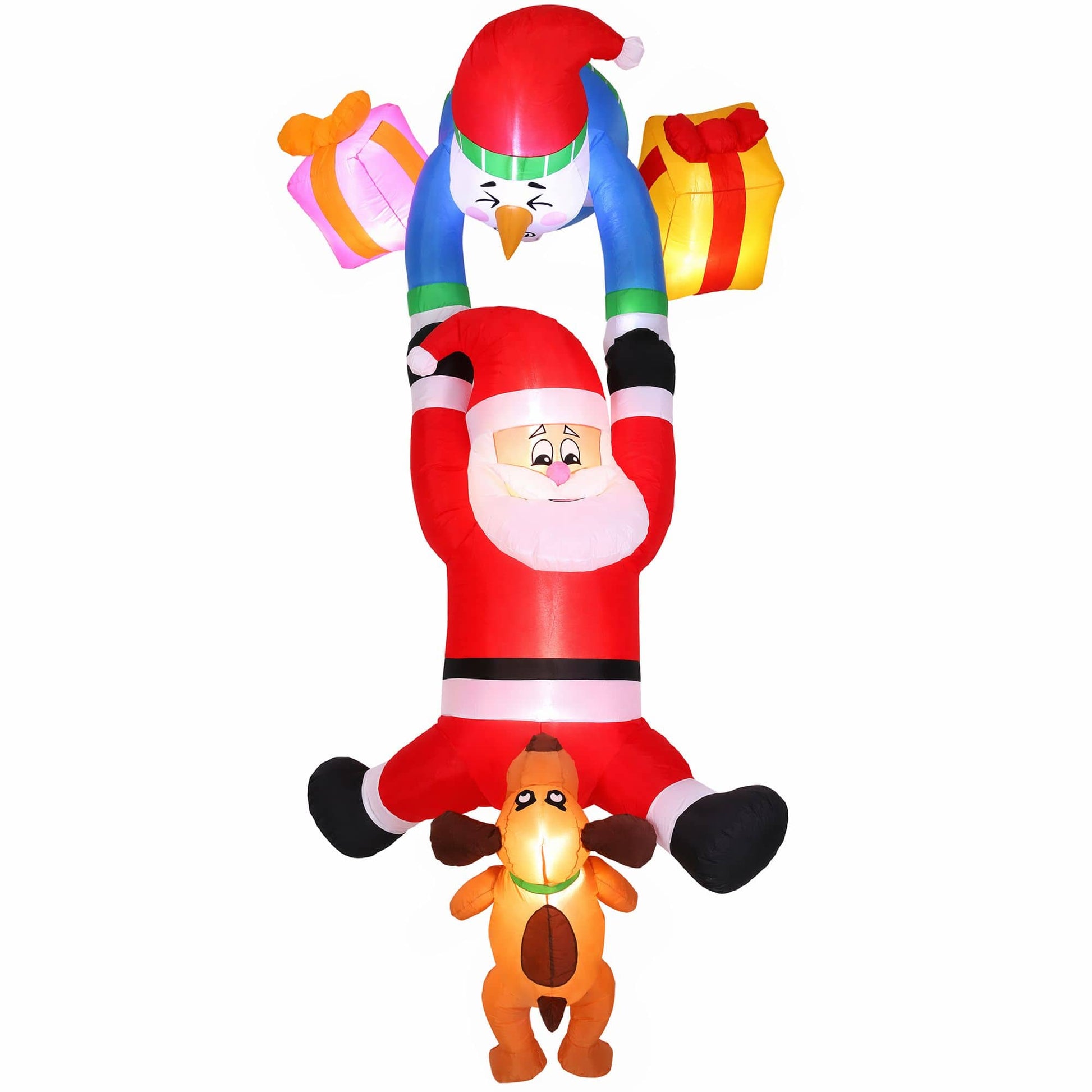 Jingle Jollys Occasions > Christmas > Outdoor Decorations & Lights Jingle Jollys Christmas Inflatable Climbing Santa 3.5M Height LED Decorations Illuminated