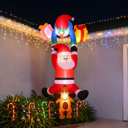 Jingle Jollys Occasions > Christmas > Outdoor Decorations & Lights Jingle Jollys Christmas Inflatable Climbing Santa 3.5M Height LED Decorations Illuminated