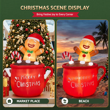 Jingle Jollys Occasions > Christmas > Outdoor Decorations & Lights Jingle Jollys Christmas Inflatable Cup 1.8M Height LED Outdoor Decorations Illuminated