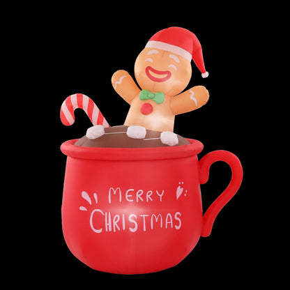 Jingle Jollys Occasions > Christmas > Outdoor Decorations & Lights Jingle Jollys Christmas Inflatable Cup 1.8M Height LED Outdoor Decorations Illuminated