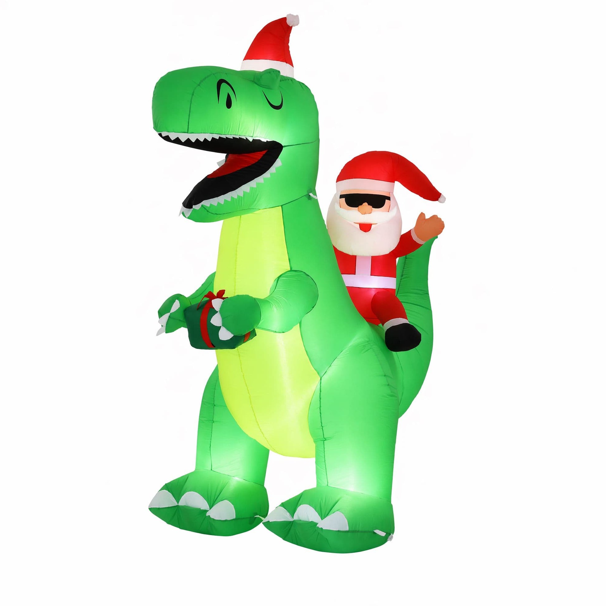 Jingle Jollys Occasions > Christmas > Outdoor Decorations & Lights Jingle Jollys Christmas Inflatable Dinosaur 2.5M Illuminated Decorations