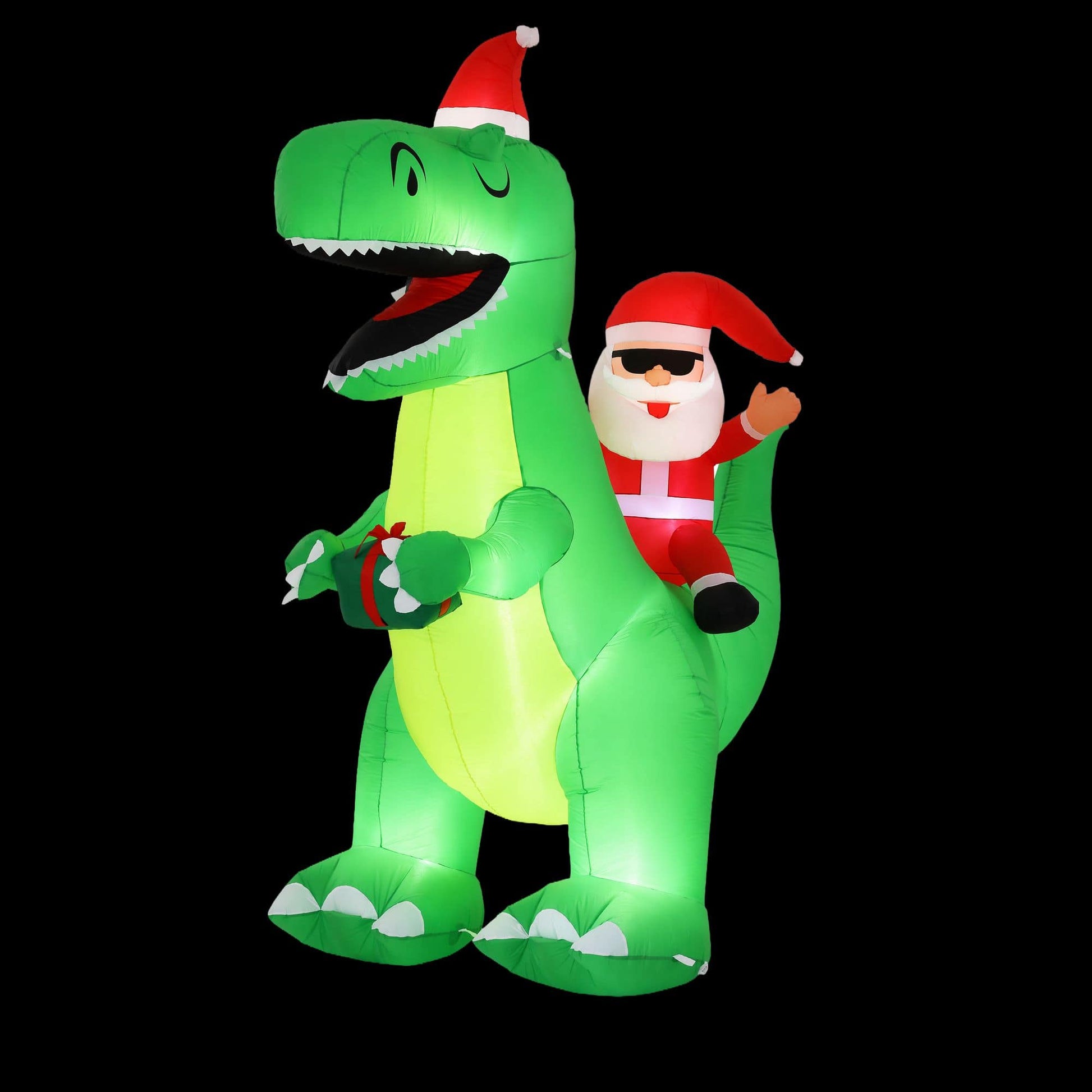Jingle Jollys Occasions > Christmas > Outdoor Decorations & Lights Jingle Jollys Christmas Inflatable Dinosaur 2.5M Illuminated Decorations