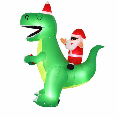 Jingle Jollys Occasions > Christmas > Outdoor Decorations & Lights Jingle Jollys Christmas Inflatable Dinosaur 2.5M Illuminated Decorations