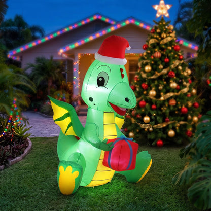 Jingle Jollys Occasions > Christmas > Outdoor Decorations & Lights Jingle Jollys Christmas Inflatable Dragon 1.8M Height LED Outdoor Decorations Illuminated