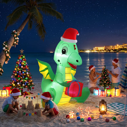 Jingle Jollys Occasions > Christmas > Outdoor Decorations & Lights Jingle Jollys Christmas Inflatable Dragon 1.8M Height LED Outdoor Decorations Illuminated