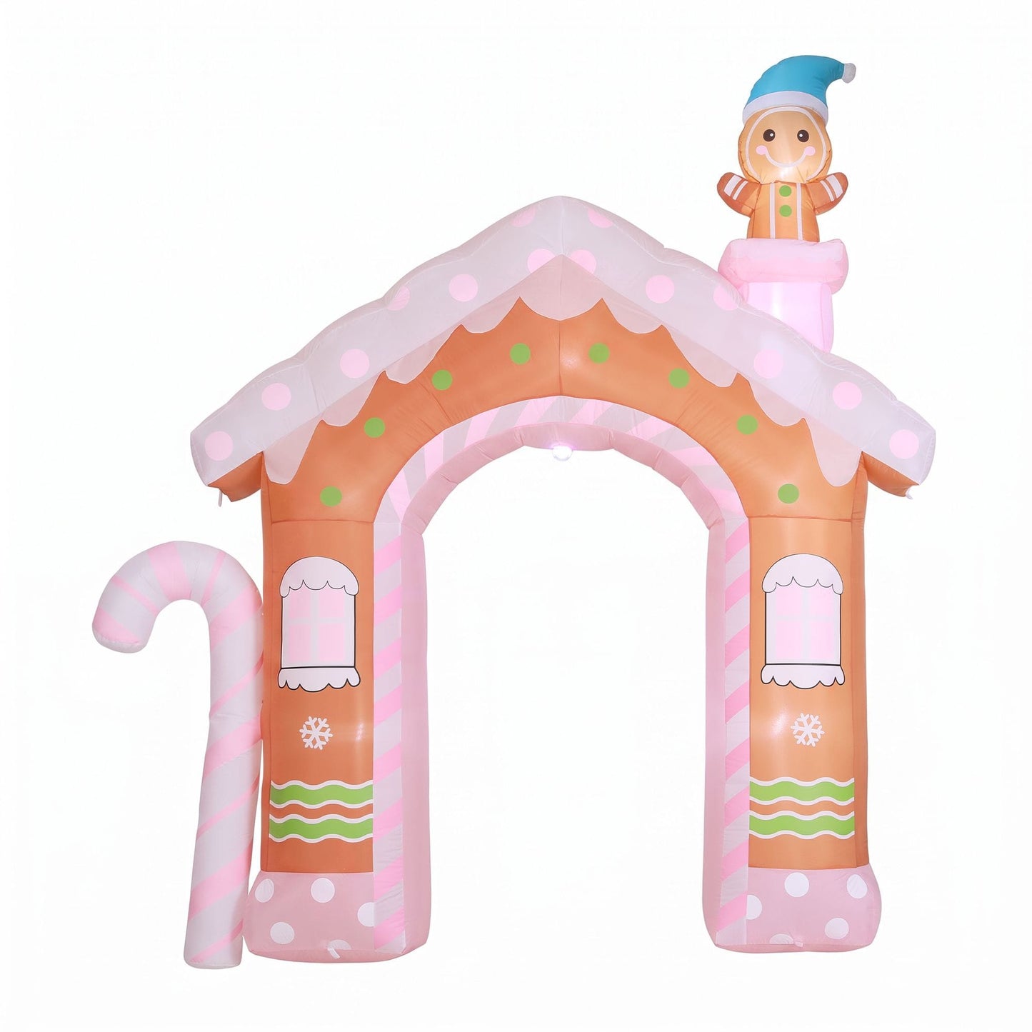 Jingle Jollys Occasions > Christmas > Outdoor Decorations & Lights Jingle Jollys Christmas Inflatable Gingerbread Man Candy 3.2M Illuminated Decorations