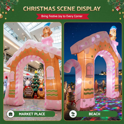 Jingle Jollys Occasions > Christmas > Outdoor Decorations & Lights Jingle Jollys Christmas Inflatable Gingerbread Man Candy 3.2M Illuminated Decorations