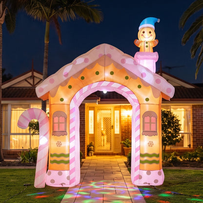 Jingle Jollys Occasions > Christmas > Outdoor Decorations & Lights Jingle Jollys Christmas Inflatable Gingerbread Man Candy 3.2M Illuminated Decorations