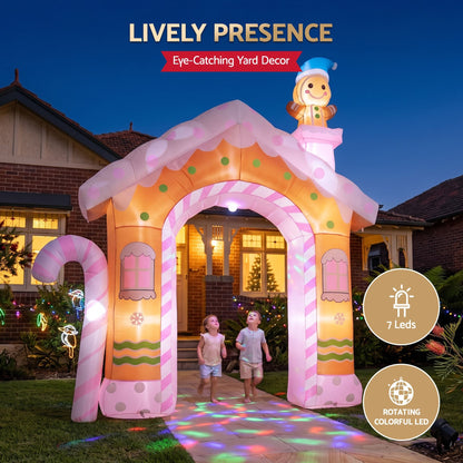 Jingle Jollys Occasions > Christmas > Outdoor Decorations & Lights Jingle Jollys Christmas Inflatable Gingerbread Man Candy 3.2M Illuminated Decorations