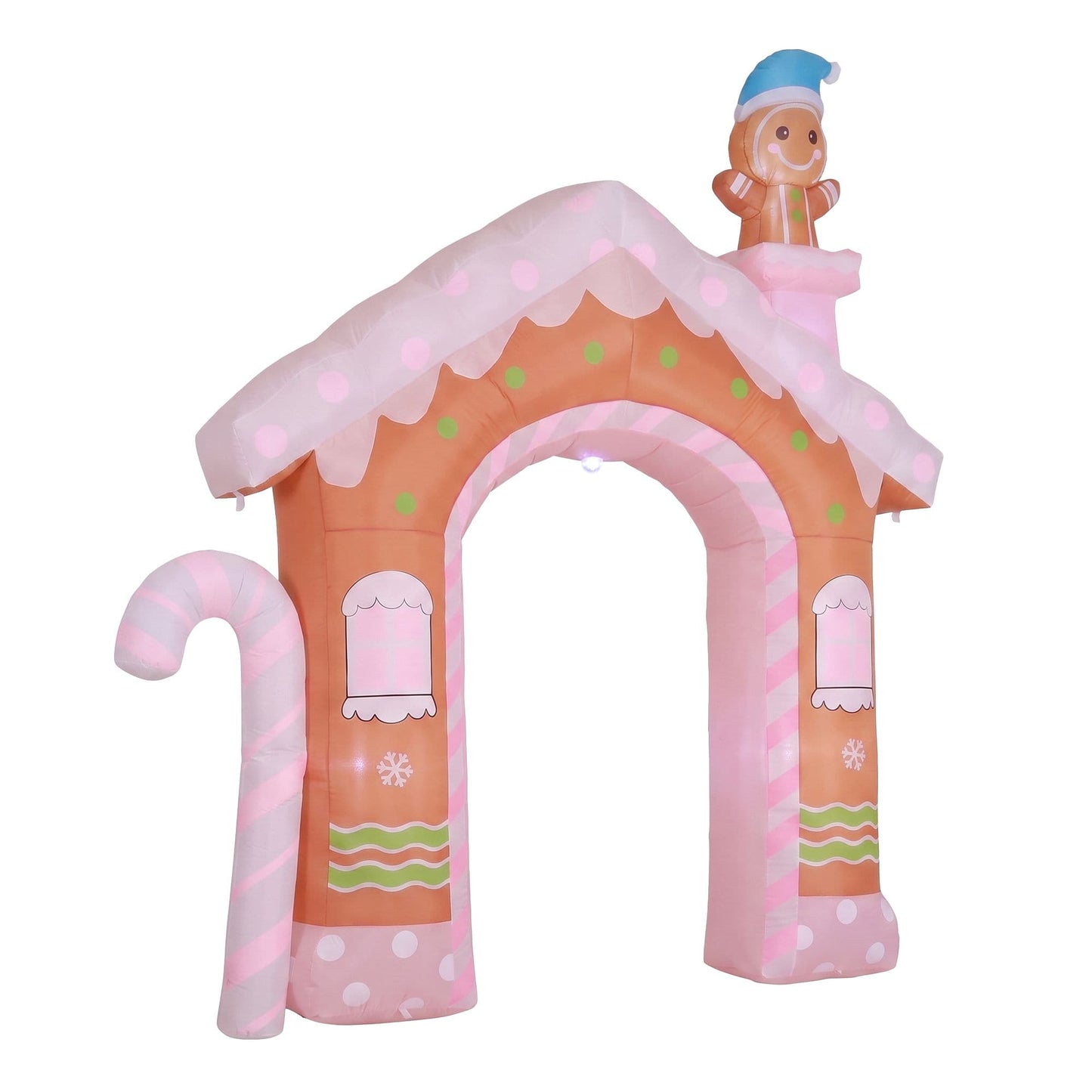 Jingle Jollys Occasions > Christmas > Outdoor Decorations & Lights Jingle Jollys Christmas Inflatable Gingerbread Man Candy 3.2M Illuminated Decorations