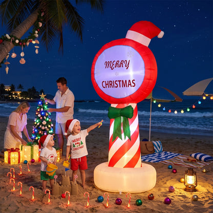 Jingle Jollys Occasions > Christmas > Outdoor Decorations & Lights Jingle Jollys Christmas Inflatable Pole 1.8M Height LED Outdoor Decorations Illuminated