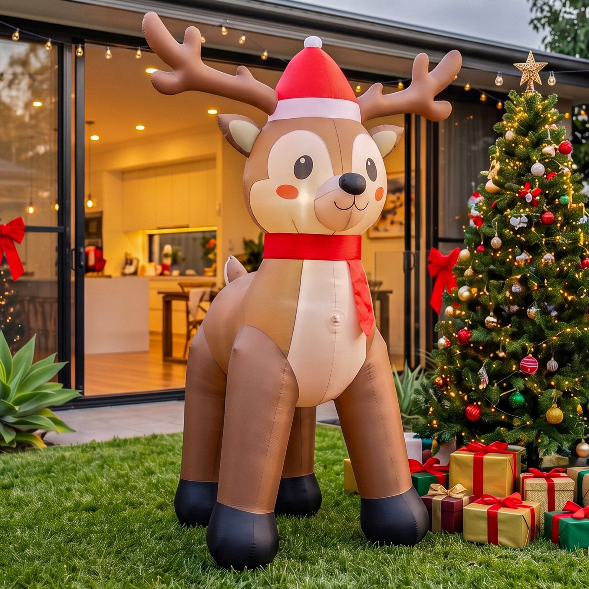 Jingle Jollys Occasions > Christmas > Outdoor Decorations & Lights Jingle Jollys Christmas Inflatable Reindeer 2.5M Illuminated Decorations