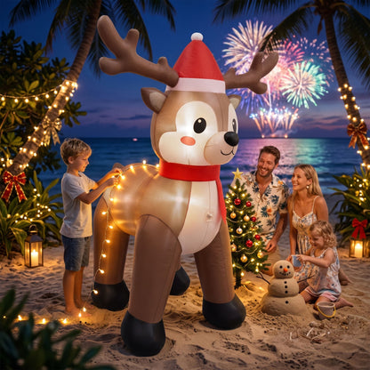 Jingle Jollys Occasions > Christmas > Outdoor Decorations & Lights Jingle Jollys Christmas Inflatable Reindeer 2.5M Illuminated Decorations
