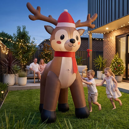 Jingle Jollys Occasions > Christmas > Outdoor Decorations & Lights Jingle Jollys Christmas Inflatable Reindeer 2.5M Illuminated Decorations