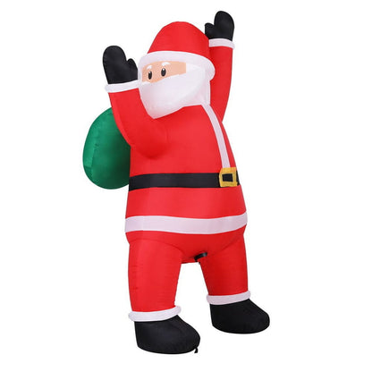 Jingle Jollys Occasions > Christmas > Outdoor Decorations & Lights Jingle Jollys Christmas Inflatable Santa Climbing LED Illuminated Decorations 1.9M