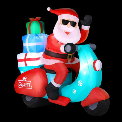 Jingle Jollys Occasions > Christmas > Outdoor Decorations & Lights Jingle Jollys Christmas Inflatable Santa Motorbike LED Illuminated Decorations