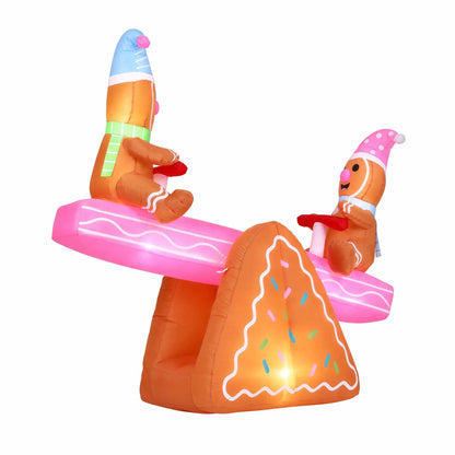 Jingle Jollys Occasions > Christmas > Outdoor Decorations & Lights Jingle Jollys Christmas Inflatable Seesaw 1.8M Height LED Outdoor Decorations Illuminated