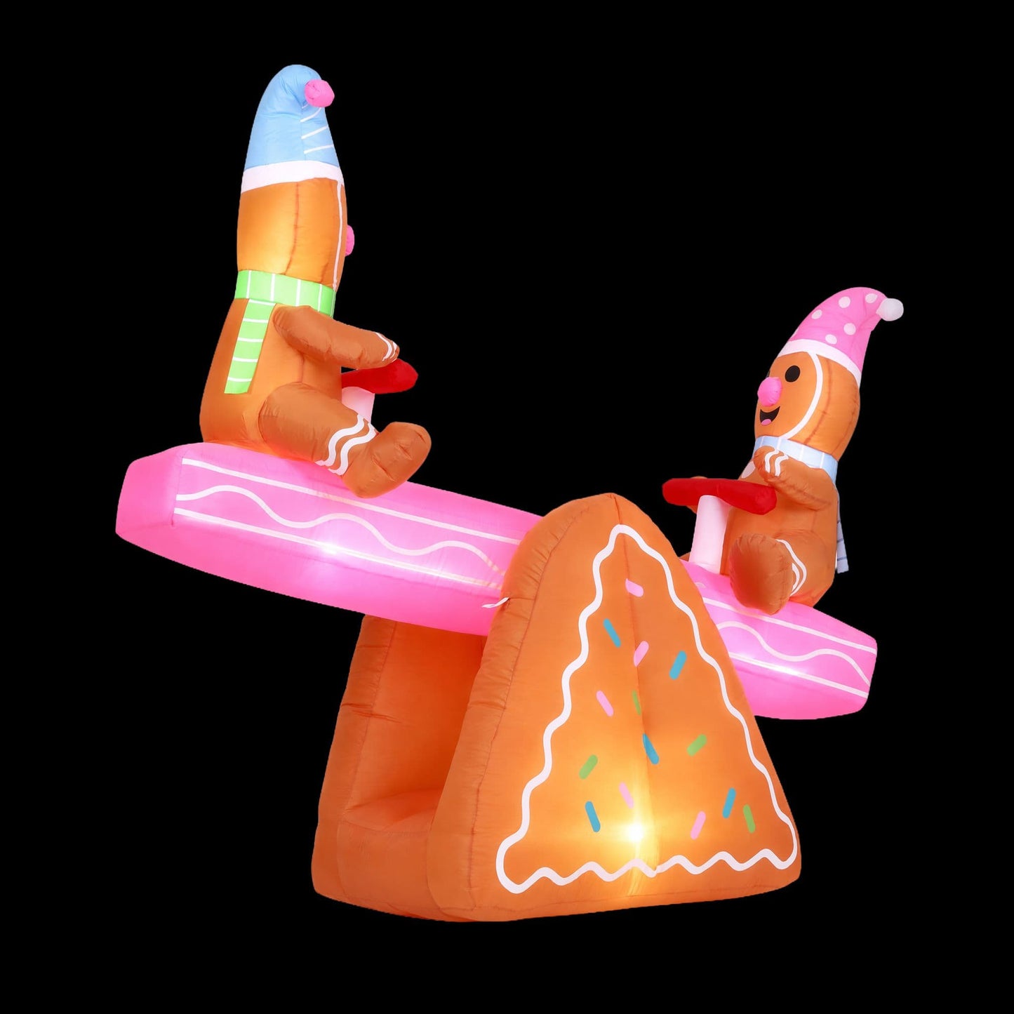 Jingle Jollys Occasions > Christmas > Outdoor Decorations & Lights Jingle Jollys Christmas Inflatable Seesaw 1.8M Height LED Outdoor Decorations Illuminated