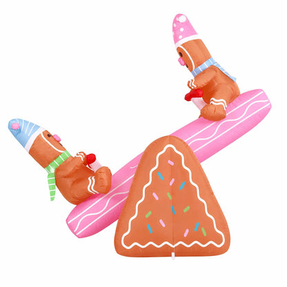 Jingle Jollys Occasions > Christmas > Outdoor Decorations & Lights Jingle Jollys Christmas Inflatable Seesaw 1.8M Height LED Outdoor Decorations Illuminated