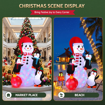 Jingle Jollys Occasions > Christmas > Outdoor Decorations & Lights Jingle Jollys Christmas Inflatable Snowman 1.8M Height LED Outdoor Decorations Illuminated