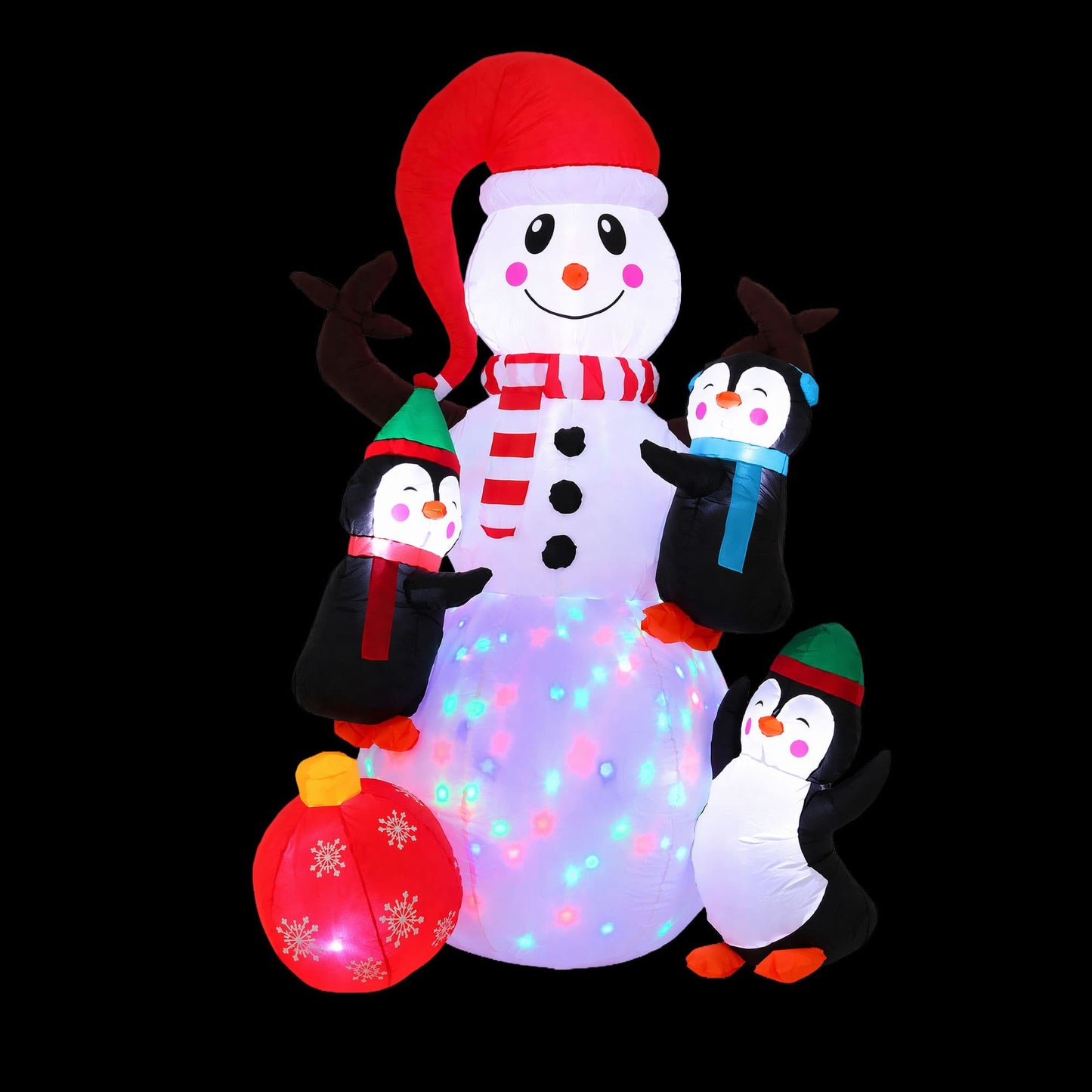 Jingle Jollys Occasions > Christmas > Outdoor Decorations & Lights Jingle Jollys Christmas Inflatable Snowman 1.8M Height LED Outdoor Decorations Illuminated