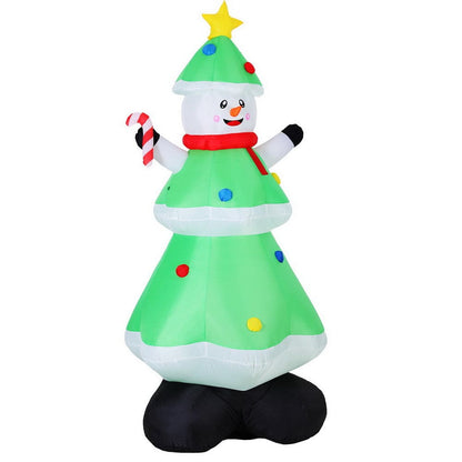 Jingle Jollys Occasions > Christmas > Outdoor Decorations & Lights Jingle Jollys Christmas Inflatable Snowman Tree 2.75M Height LED Decorations Illuminated