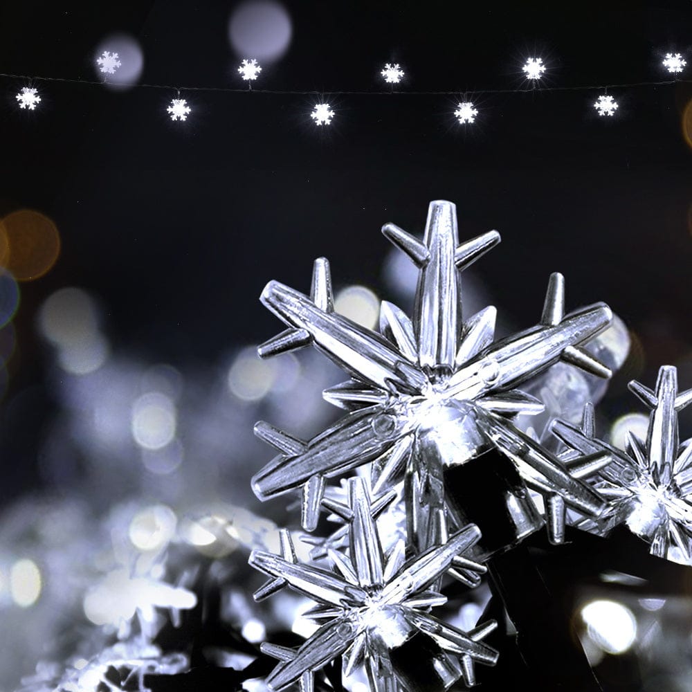 Jingle Jollys Occasions > Christmas > Outdoor Decorations & Lights Jingle Jollys Christmas Lights 100 LED 10M String Light Snow Decorations