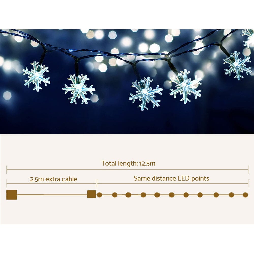 Jingle Jollys Occasions > Christmas > Outdoor Decorations & Lights Jingle Jollys Christmas Lights 100 LED 10M String Light Snow Decorations