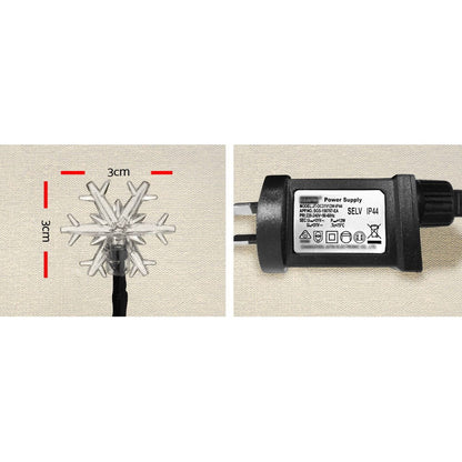 Jingle Jollys Occasions > Christmas > Outdoor Decorations & Lights Jingle Jollys Christmas Lights 100 LED 10M String Light Snow Decorations