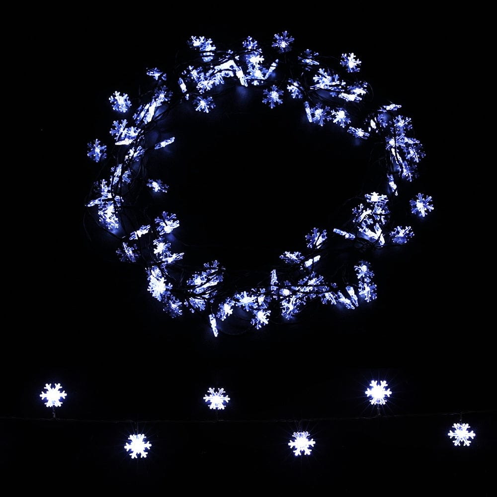 Jingle Jollys Occasions > Christmas > Outdoor Decorations & Lights Jingle Jollys Christmas Lights 100 LED 10M String Light Snow Decorations