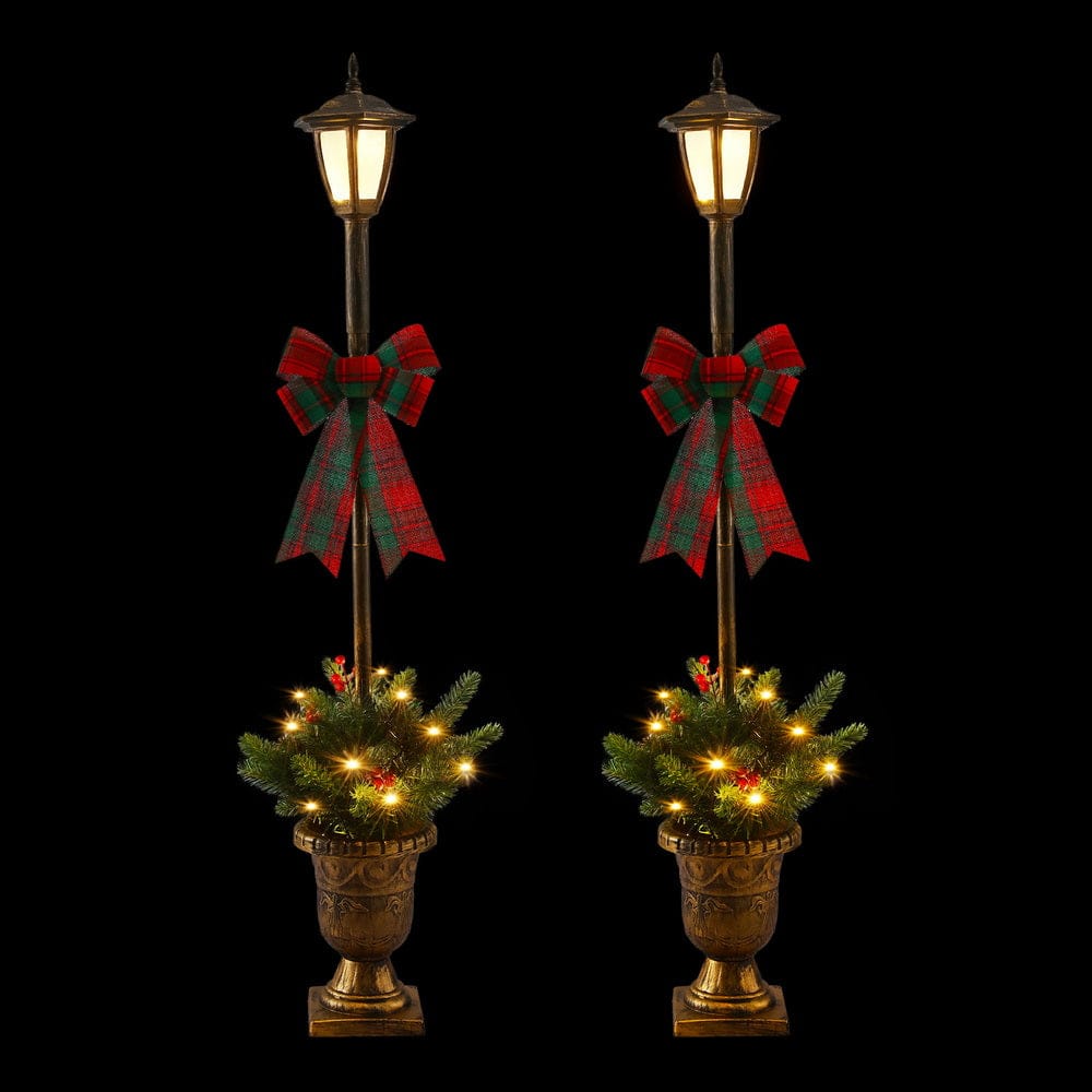 Jingle Jollys Occasions > Christmas > Outdoor Decorations & Lights Jingle Jollys Christmas Lights 125cm Lamp Post 50 LED Fairy Light Decorations