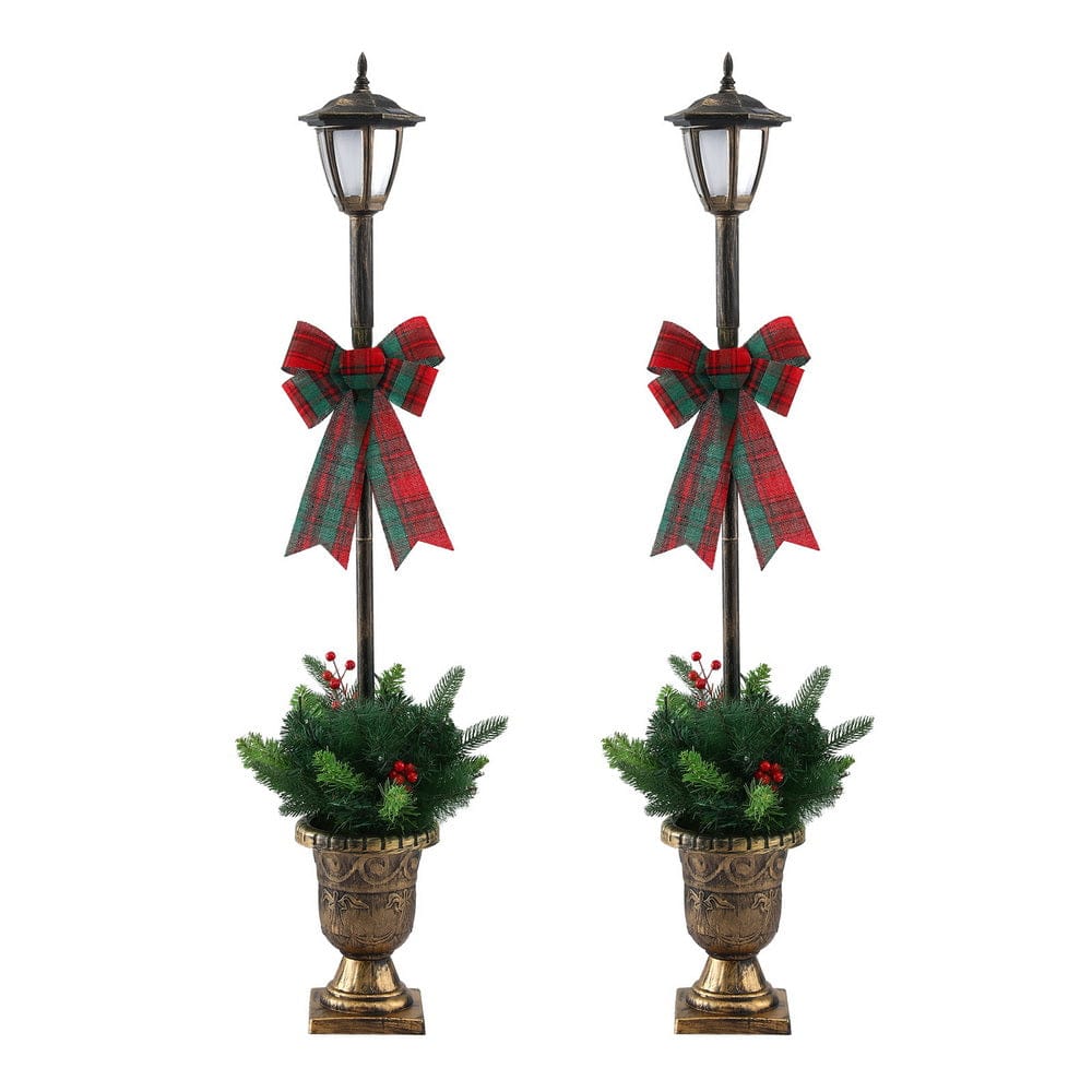 Jingle Jollys Occasions > Christmas > Outdoor Decorations & Lights Jingle Jollys Christmas Lights 125cm Lamp Post 50 LED Fairy Light Decorations