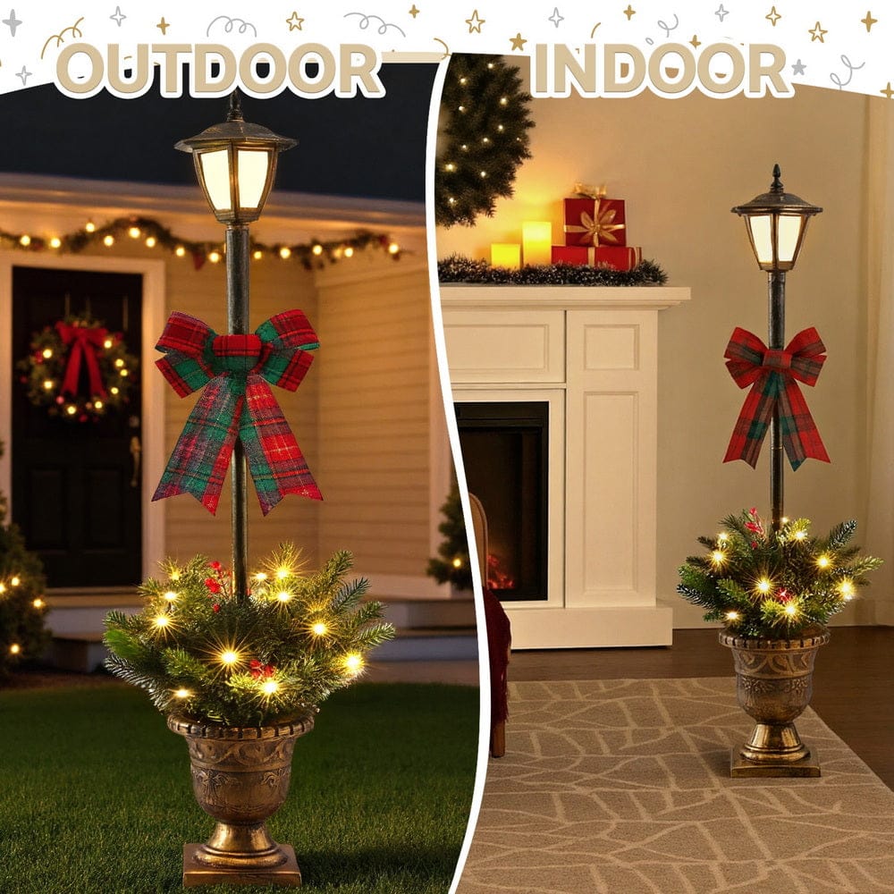 Jingle Jollys Occasions > Christmas > Outdoor Decorations & Lights Jingle Jollys Christmas Lights 125cm Lamp Post 50 LED Fairy Light Decorations