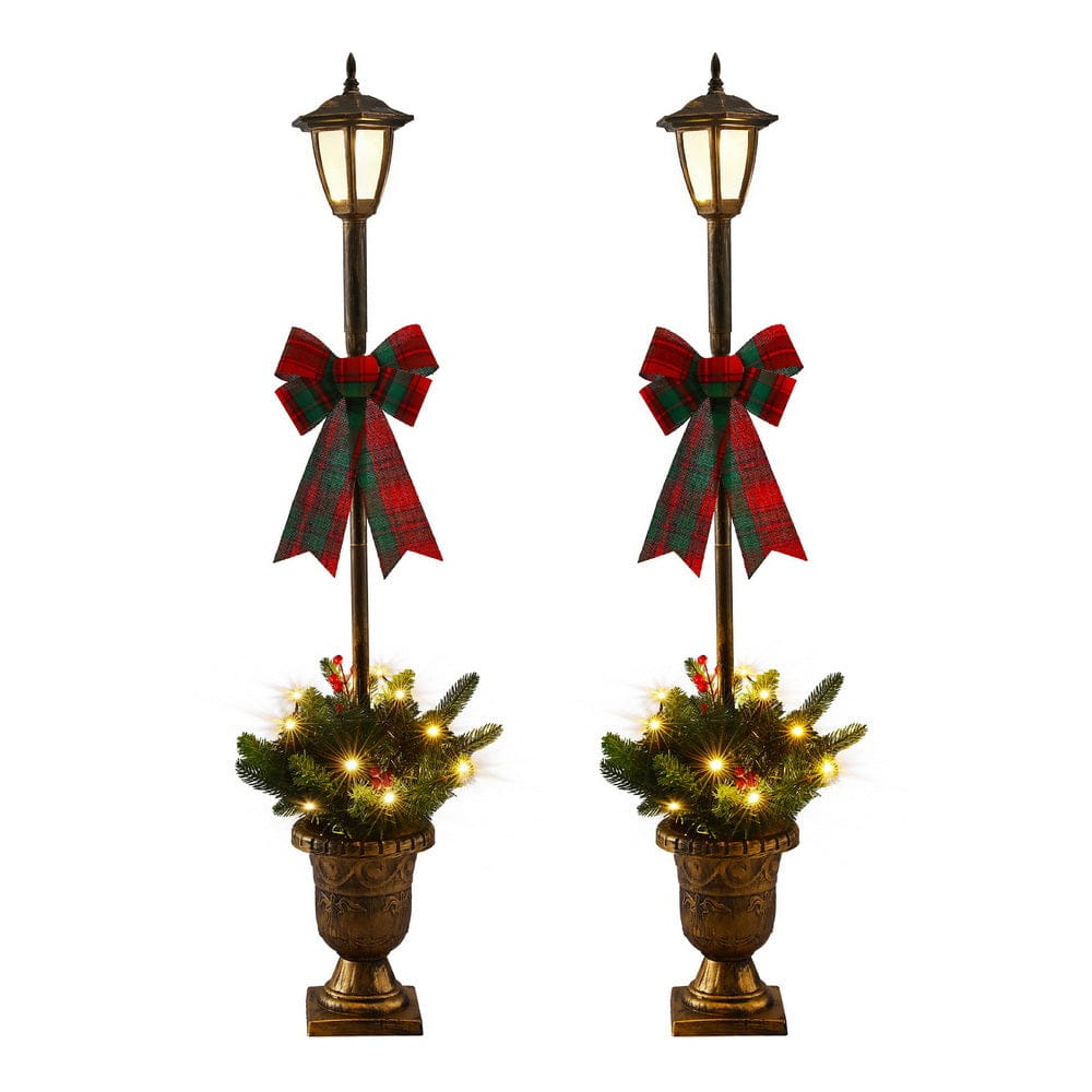 Jingle Jollys Occasions > Christmas > Outdoor Decorations & Lights Jingle Jollys Christmas Lights 125cm Lamp Post 50 LED Fairy Light Decorations