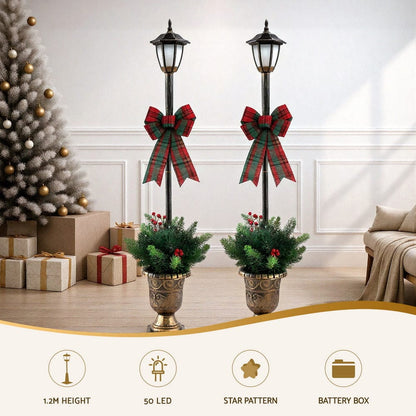 Jingle Jollys Occasions > Christmas > Outdoor Decorations & Lights Jingle Jollys Christmas Lights 125cm Lamp Post 50 LED Fairy Light Decorations