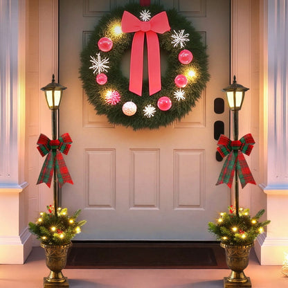 Jingle Jollys Occasions > Christmas > Outdoor Decorations & Lights Jingle Jollys Christmas Lights 125cm Lamp Post 50 LED Fairy Light Decorations