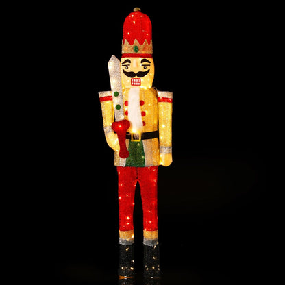 Jingle Jollys Occasions > Christmas > Outdoor Decorations & Lights Jingle Jollys Christmas Lights 170cm Nutcracker 180 LED Fairy Light Decorations
