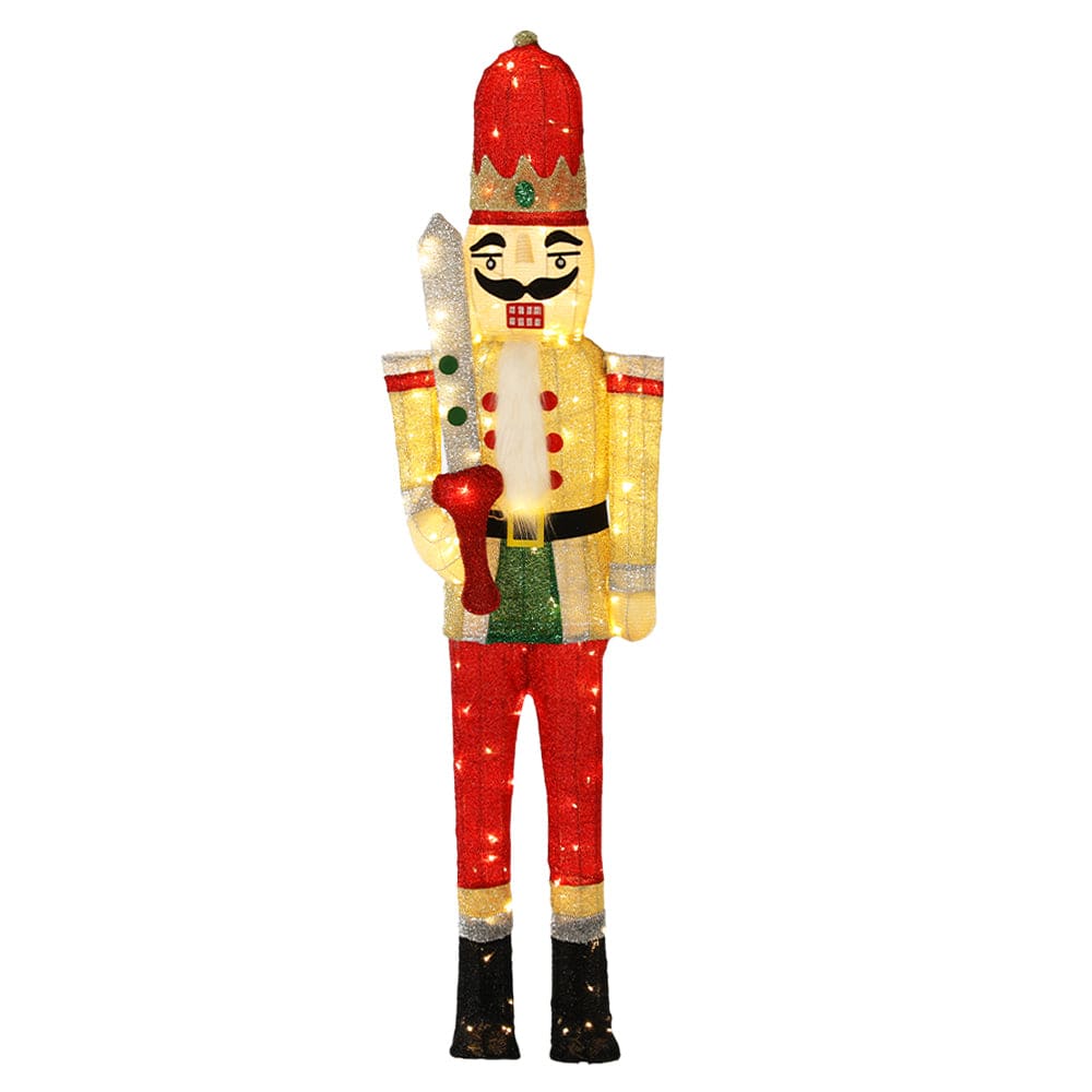 Jingle Jollys Occasions > Christmas > Outdoor Decorations & Lights Jingle Jollys Christmas Lights 170cm Nutcracker 180 LED Fairy Light Decorations