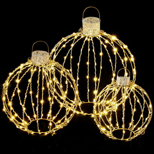 Jingle Jollys Occasions > Christmas > Outdoor Decorations & Lights Jingle Jollys Christmas Lights 320 LED Fairy Light 3pcs Ball Decorations Set