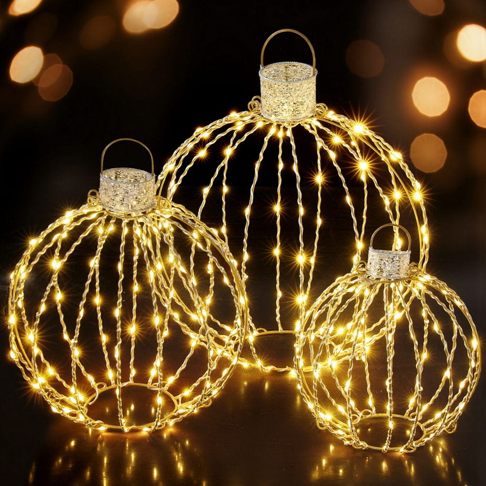 Jingle Jollys Occasions > Christmas > Outdoor Decorations & Lights Jingle Jollys Christmas Lights 320 LED Fairy Light 3pcs Ball Decorations Set