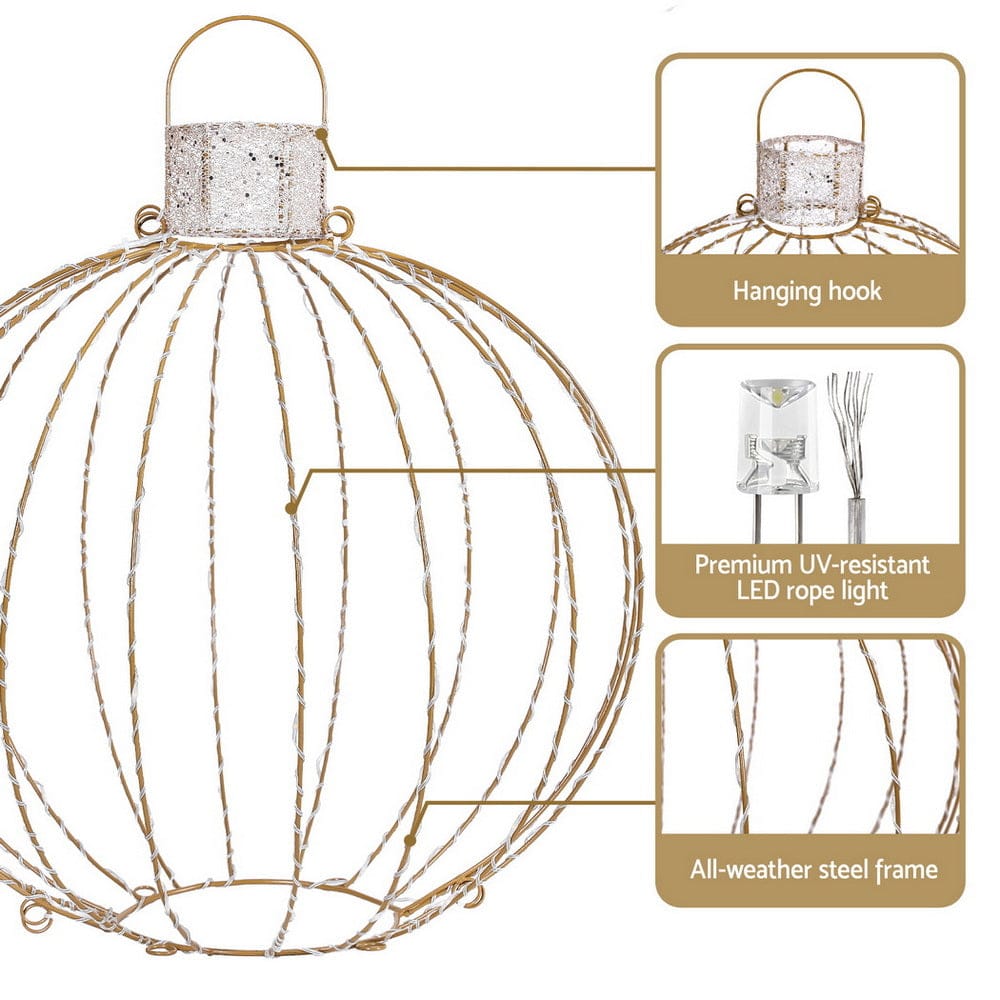 Jingle Jollys Occasions > Christmas > Outdoor Decorations & Lights Jingle Jollys Christmas Lights 320 LED Fairy Light 3pcs Ball Decorations Set