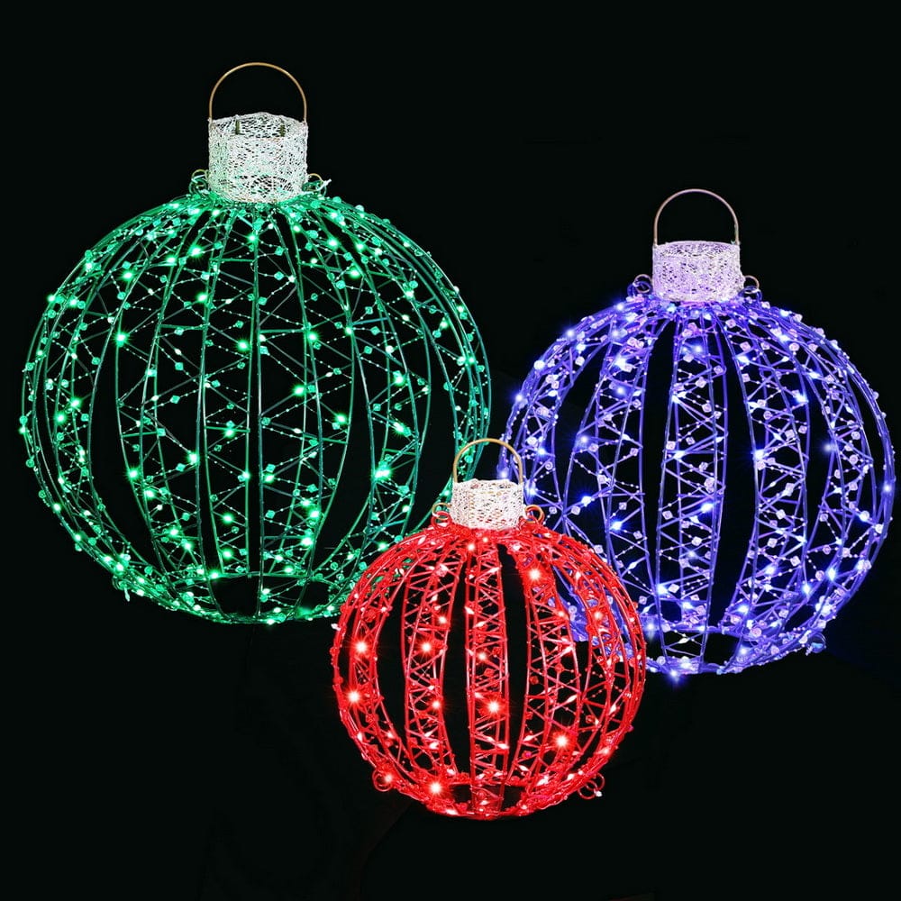 Jingle Jollys Occasions > Christmas > Outdoor Decorations & Lights Jingle Jollys Christmas Lights 320 LED Fairy Light 3pcs Ball Decorations Set