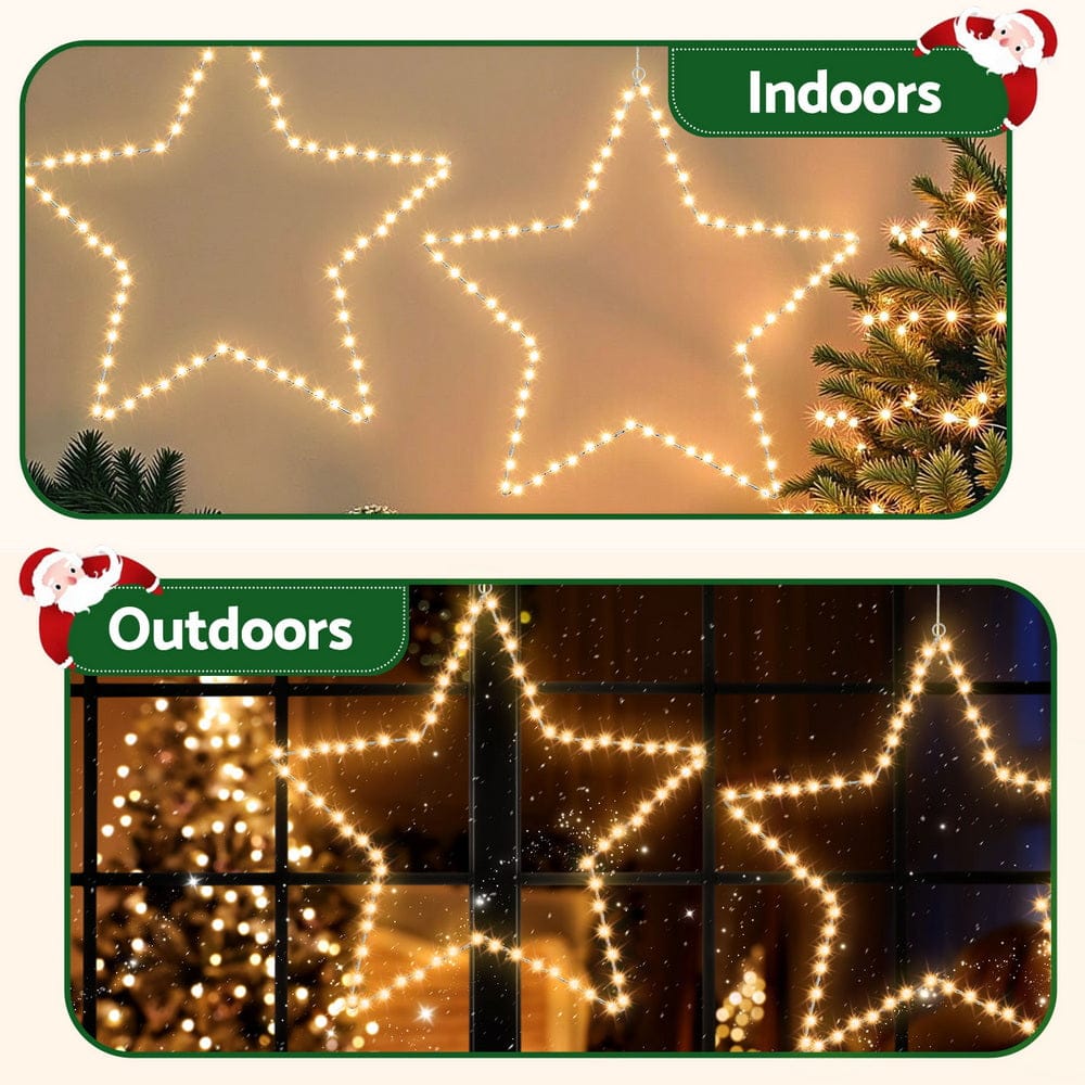Jingle Jollys Occasions > Christmas > Outdoor Decorations & Lights Jingle Jollys Christmas Lights 50cm Star 70 LED Xmas Decorations
