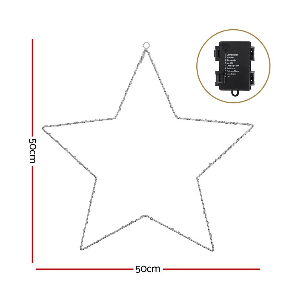 Jingle Jollys Occasions > Christmas > Outdoor Decorations & Lights Jingle Jollys Christmas Lights 50cm Star 70 LED Xmas Decorations