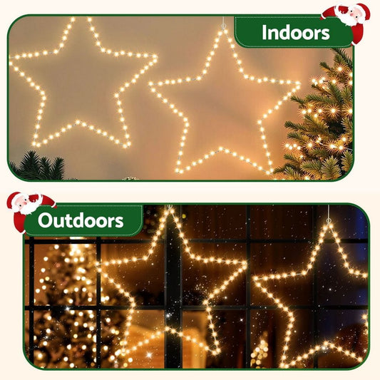 Jingle Jollys Occasions > Christmas > Outdoor Decorations & Lights Jingle Jollys Christmas Lights 50cm Star 70 LED Xmas Decorations